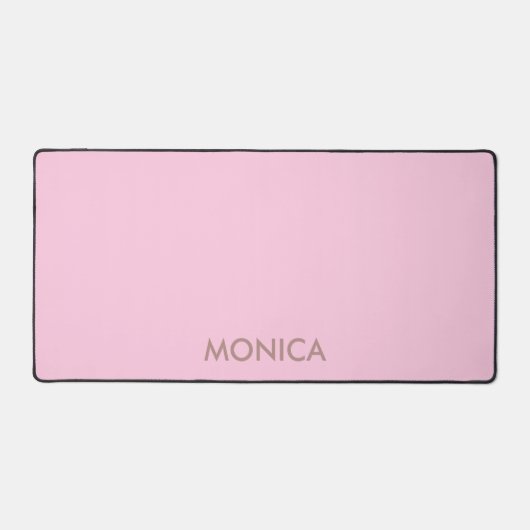 Aangepaste naam girly roze bureaumat (Voorkant)