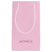 Aangepaste naam girly roze klein cadeauzakje (Voorkant)