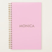 Aangepaste naam girly roze planner (Voorkant)