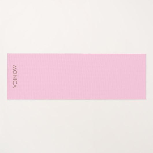 Aangepaste naam girly roze yogamat (Voorkant (horizontaal))