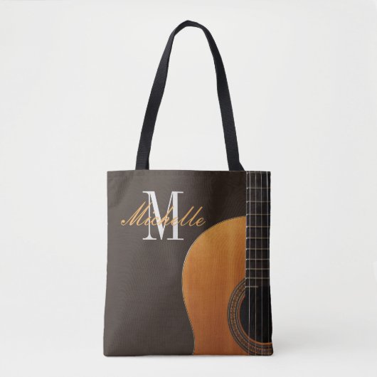 Aangepaste naam gitaarleraar en leerling tote bag (Voorkant)