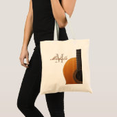 Aangepaste naam gitaarleraar en leerling tote bag (Voorkant (product))