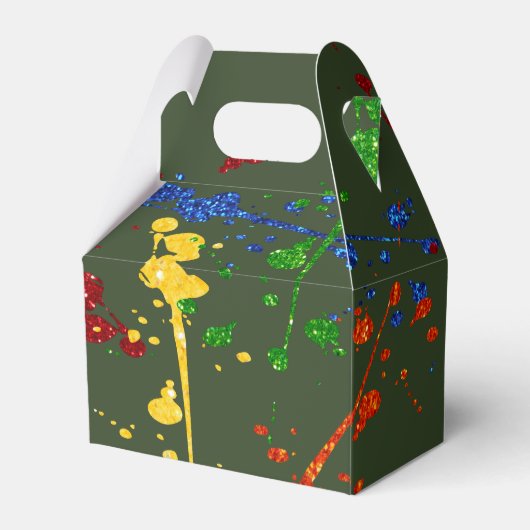 Aangepaste naam Glitter Paintball Party Bedankdoosjes (Achterkant)