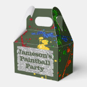 Aangepaste naam Glitter Paintball Party Bedankdoosjes (Voorkant Zijde)