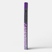 Aangepaste naam glitter roze paarse sparkle chic Case-Mate iPhone case (Achterkant / Links)