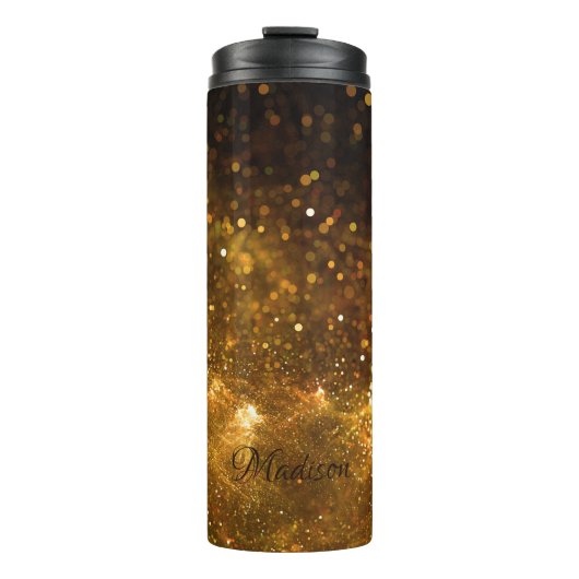 Aangepaste naam Glitter tumbler Thermosbeker (Voorkant)
