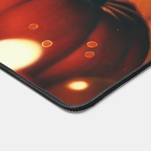 Aangepaste naam Glowing Pumpkins Autumnal Bokeh Ef Bureaumat (Hoek)