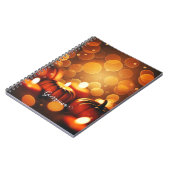 Aangepaste naam Glowing Pumpkins Autumnal Bokeh Ef Notitieboek (Linkerzijde)