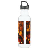 Aangepaste naam Glowing Pumpkins Autumnal Bokeh Ef Waterfles (Achterkant)