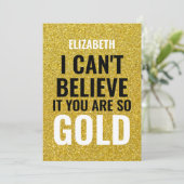 Aangepaste naam Gold Modern 50e verjaardag (Staand voorkant)