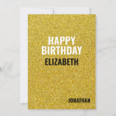 Aangepaste naam Gold Modern 50e verjaardag (Achterkant)