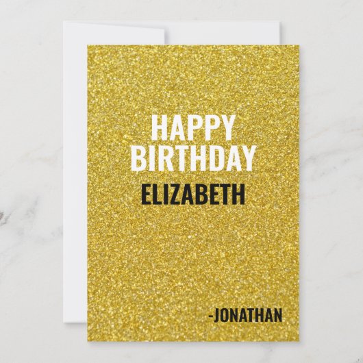 Aangepaste naam Gold Modern 50e verjaardag (Achterkant)