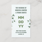 Aangepaste naam Gold Modern 50e verjaardag Informatiekaartje (Voorkant)