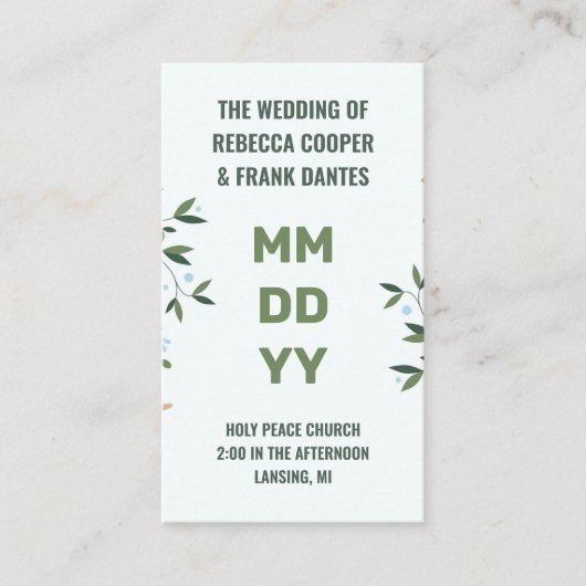 Aangepaste naam Gold Modern 50e verjaardag Informatiekaartje (Voorkant)