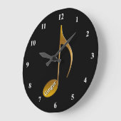 Aangepaste naam Gold Music Note | Voor muzikanten Grote Klok (Hoek)