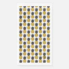 Aangepaste naam Gold Pineappel Disposable Bathroom Servet