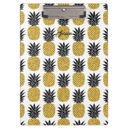 Aangepaste naam Gold Pineapple Padfolio Mini Clipb Klembord
