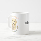 Aangepaste naam Golden Retriever Dog Life is Golde Koffiemok (Voorkant links)