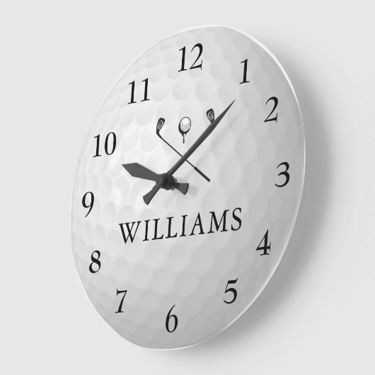 Aangepaste naam Golf Ball Grote Klok (Hoek)