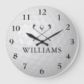 Aangepaste naam Golf Ball Grote Klok (Voorkant)