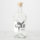Aangepaste Naam Golf Likeurfles Etiket (Voorkant)
