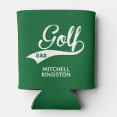 Aangepaste naam Golf Papa Groen Wit Blikjeskoeler (Achterkant)