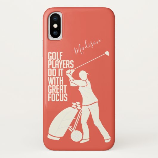 Aangepaste naam GOLF PLAYER en gevallen van kleure Case-Mate iPhone Case (Achterkant)