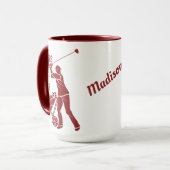 Aangepaste naam GOLF PLAYER mok - stijl kiezen (Voorkant links)