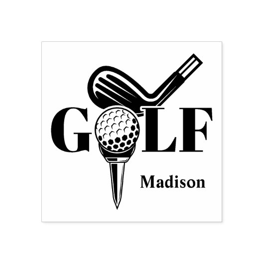 Aangepaste Naam Golf Rubberstempel (Afrduk)