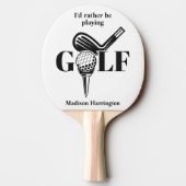 Aangepaste Naam Golf Tafeltennisbatje (Achterkant)