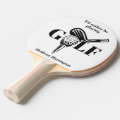 Aangepaste Naam Golf Tafeltennisbatje (Voorkant Gekanteld)