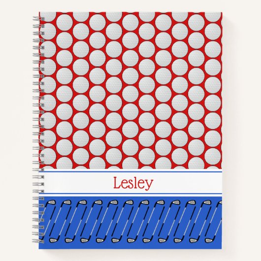 Aangepaste naam golf thema patroon notitieboek (Voorkant)
