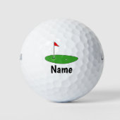 Aangepaste naam golfballen met putting green logo (Voorkant)