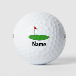 Aangepaste naam golfballen met putting green logo