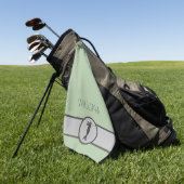 Aangepaste naam Golfer-cadeaus Golfhanddoek (Groen)