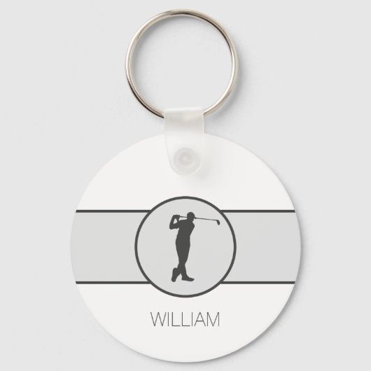 Aangepaste naam Golfer-cadeaus Sleutelhanger (Voorkant)