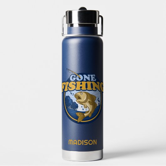 Aangepaste naam "Gone Gevist" Waterfles (Achterkant)