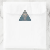 Aangepaste Naam Goud Blauwgroen Abstract Siermanda Sticker (Tas)