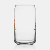 Aangepaste naam goud folie blos roze rozen letter  blikvorm glas (Links)