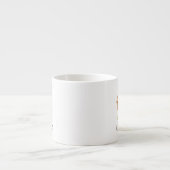 Aangepaste naam goud folie blush roze rozen letter espresso kop (Voorkant)