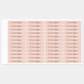 Aangepaste naam goud folie blush roze rozen letter labels (Vel)