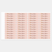 Aangepaste naam goud folie blush roze rozen letter labels (Vel)