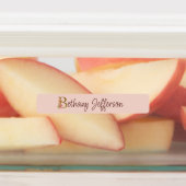 Aangepaste naam goud folie blush roze rozen letter labels (Aangebracht)