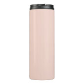 Aangepaste naam goud folie blush roze rozen letter thermosbeker (Achterkant)