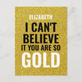 Aangepaste naam Goud Modern 50ste verjaardag Briefkaart (Voorkant)