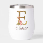 Aangepaste Naam Gouden Folie Blush Roze Rozen Lett (Achterkant)