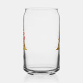 Aangepaste Naam Gouden Folie Blush Roze Rozen Lett Blikvorm Glas (Links)