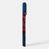 Aangepaste naam Gouden Hart Frame Met Parel Kraal iPhone Hoesje (Rechterkant)