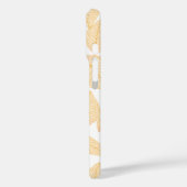 Aangepaste naam Gouden skeletbladeren op wit Case-Mate iPhone Case (Achterkant / Links)