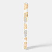 Aangepaste naam Gouden skeletbladeren op wit Case-Mate iPhone Case (Achterkant / Rechts)